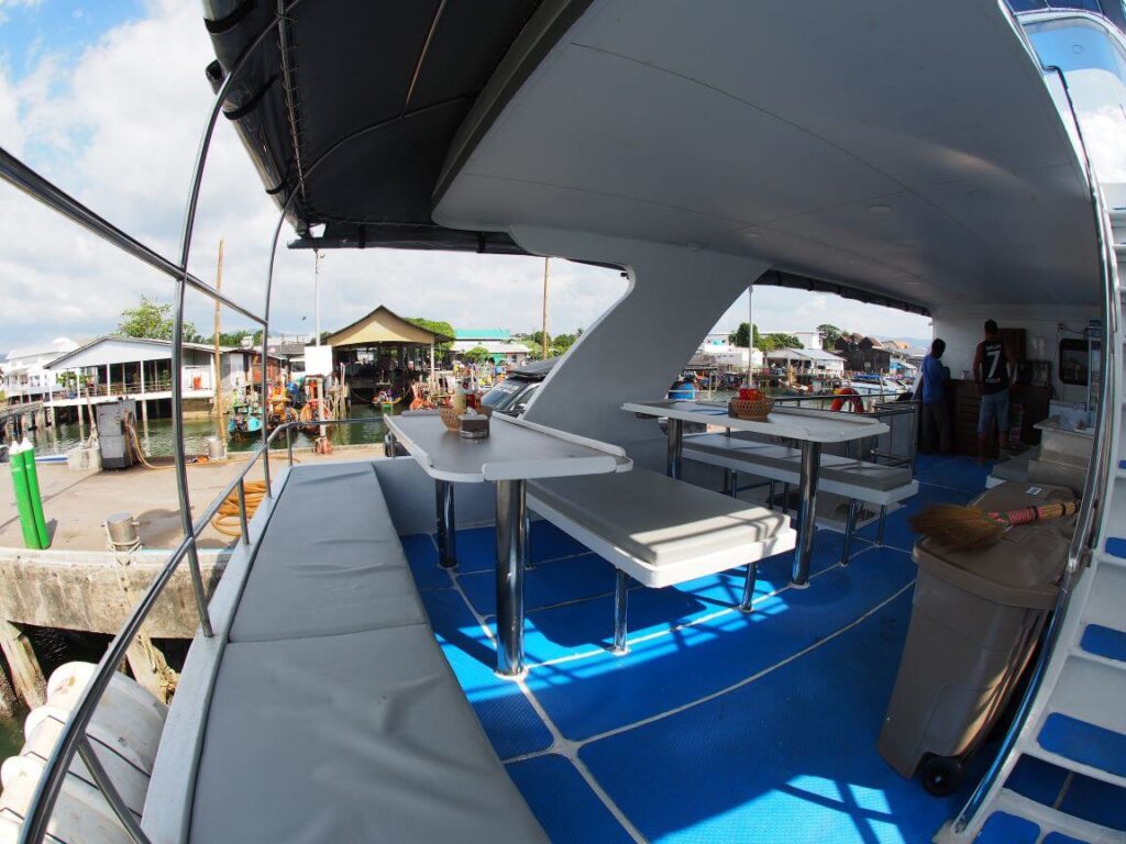 MV Lapat Dining Deck liveaboard diving scuba phuket kiwidivers